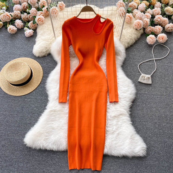 Elegantes schickes Maxikleid | Sexy Hollow-Out Gestricktes Bodycon