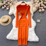 Elegantes schickes Maxikleid | Sexy Hollow-Out Gestricktes Bodycon