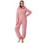Winter Plüsch-Jumpsuit | Gefütterter Pyjama mit langen Ärmeln