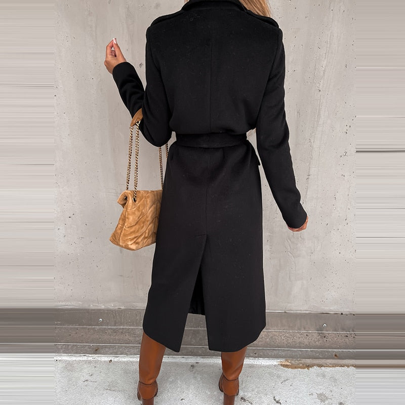 PippaJacke I Wintermantel mit Schleifengürtel