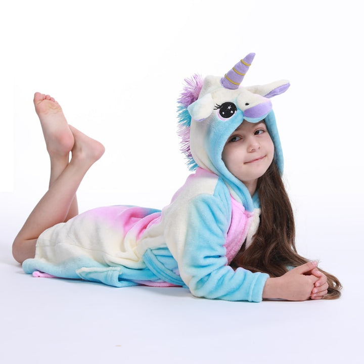 Children's unicorn bathrobe