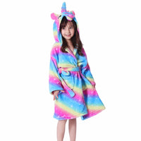 Children's unicorn bathrobe