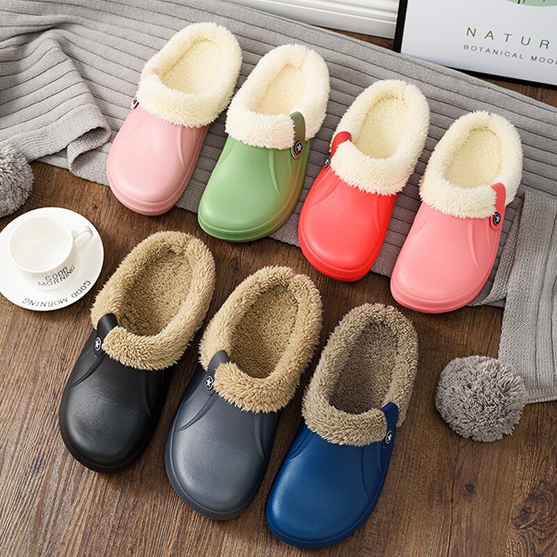 Waterproof Plush Home Shoes
