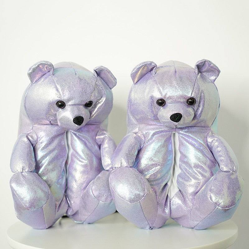 Teddy Bear Plush Slippers Cartoon