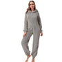 Winter Plüsch-Jumpsuit | Gefütterter Pyjama mit langen Ärmeln