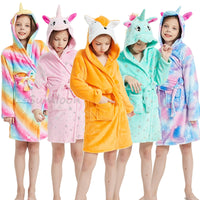Children's unicorn bathrobe