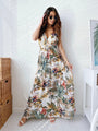 Elegantes V-Ausschnitt Maxikleid | Sexy Ärmelloses Rückenfreies Kleid