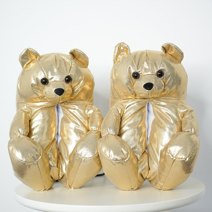Teddy Bear Plush Slippers Cartoon