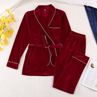 Velvet Pajamas Warm Long Sleeve