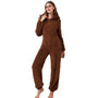 Winter Plüsch-Jumpsuit | Gefütterter Pyjama mit langen Ärmeln