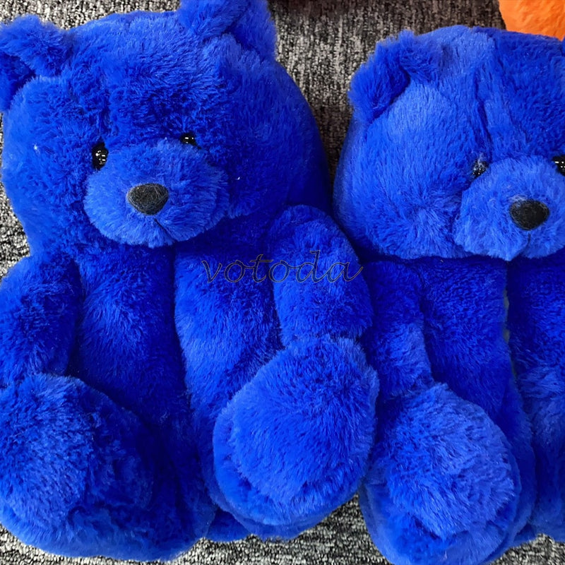 Teddy Bear Plush Slippers Cartoon