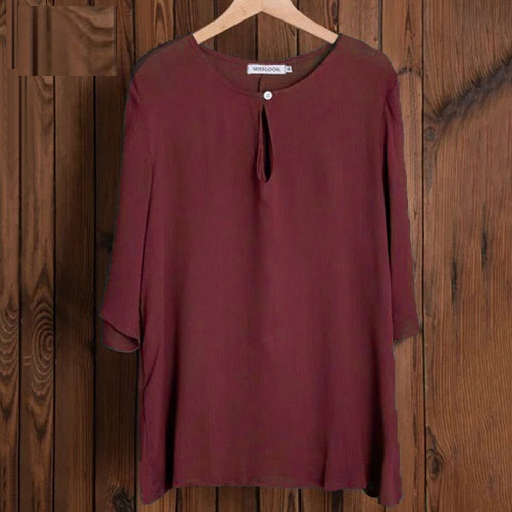 VeeTee™: V-hals Shirt Voor Dames