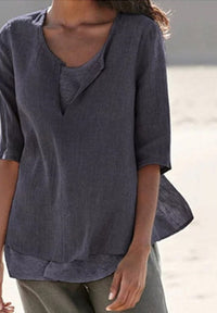 VeeTee™: V-hals Shirt Voor Dames