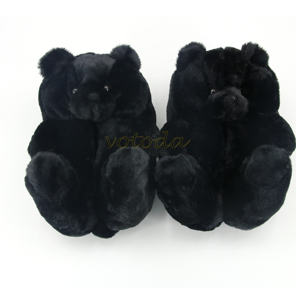 Teddy Bear Plush Slippers Cartoon