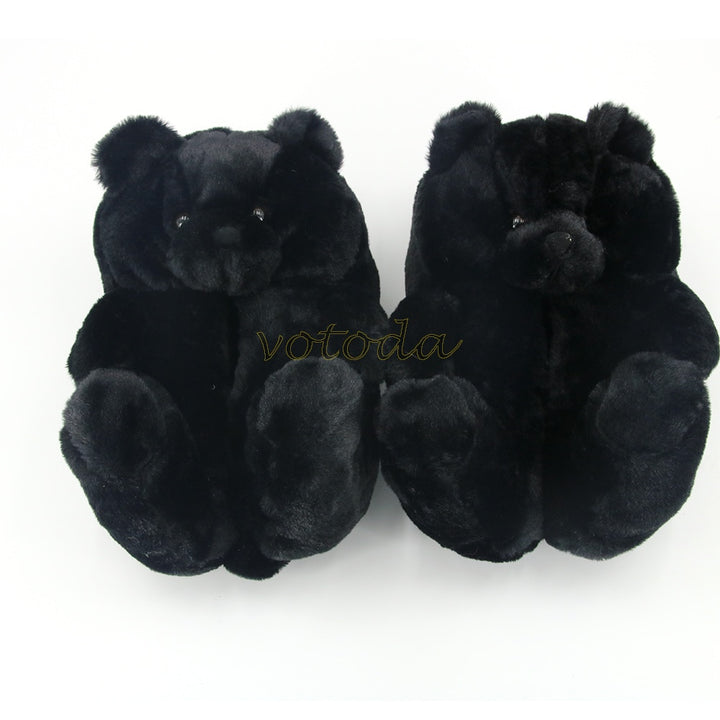 Teddy Bear Plush Slippers Cartoon