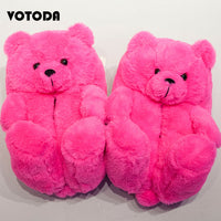 Teddy Bear Plush Slippers Cartoon