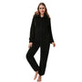 Winter Plüsch-Jumpsuit | Gefütterter Pyjama mit langen Ärmeln