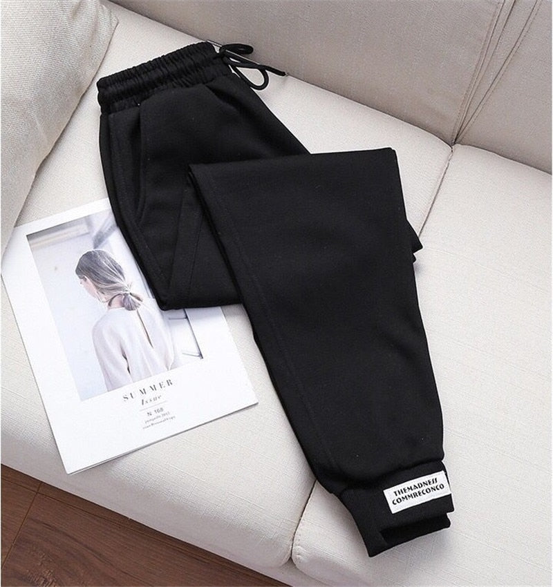 Jogging pants with high waist