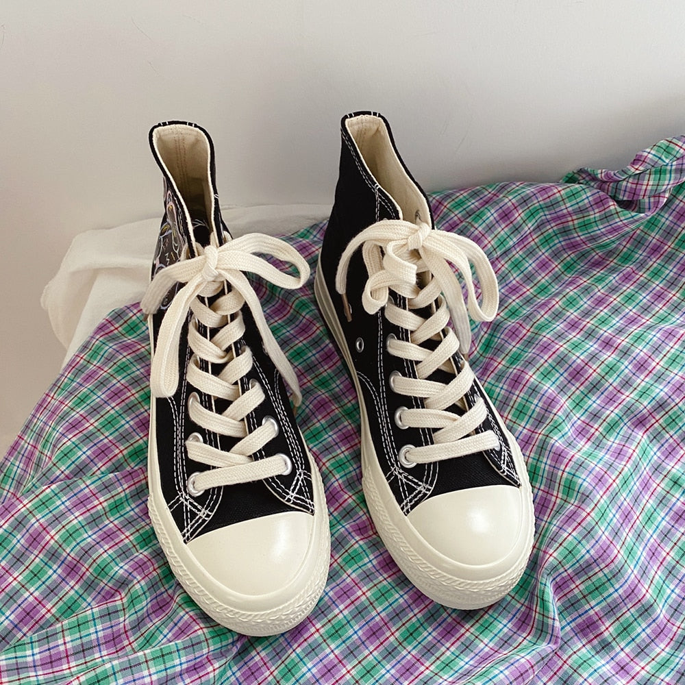 OtteliensSneaks I Hoher Canvas-Schuh Mit Aufdruck