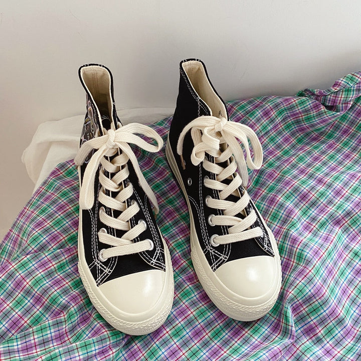 OtteliensSneaks I Hoher Canvas-Schuh Mit Aufdruck