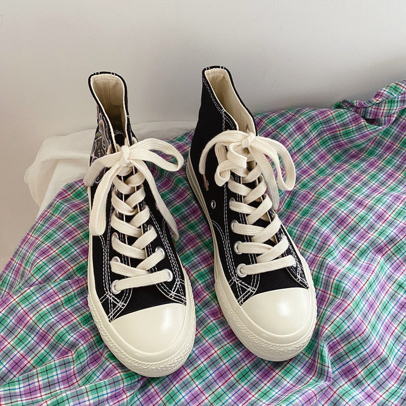 OtteliensSneaks I Hoher Canvas-Schuh Mit Aufdruck