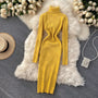 Eleganter Ärmelloser Rollkragen Bodycon Kleid | Schlanke Passform Party Clubwear