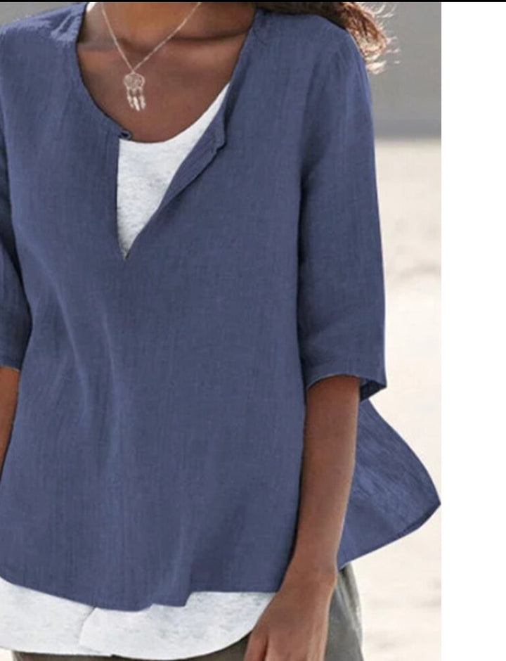 VeeTee™: V-hals Shirt Voor Dames