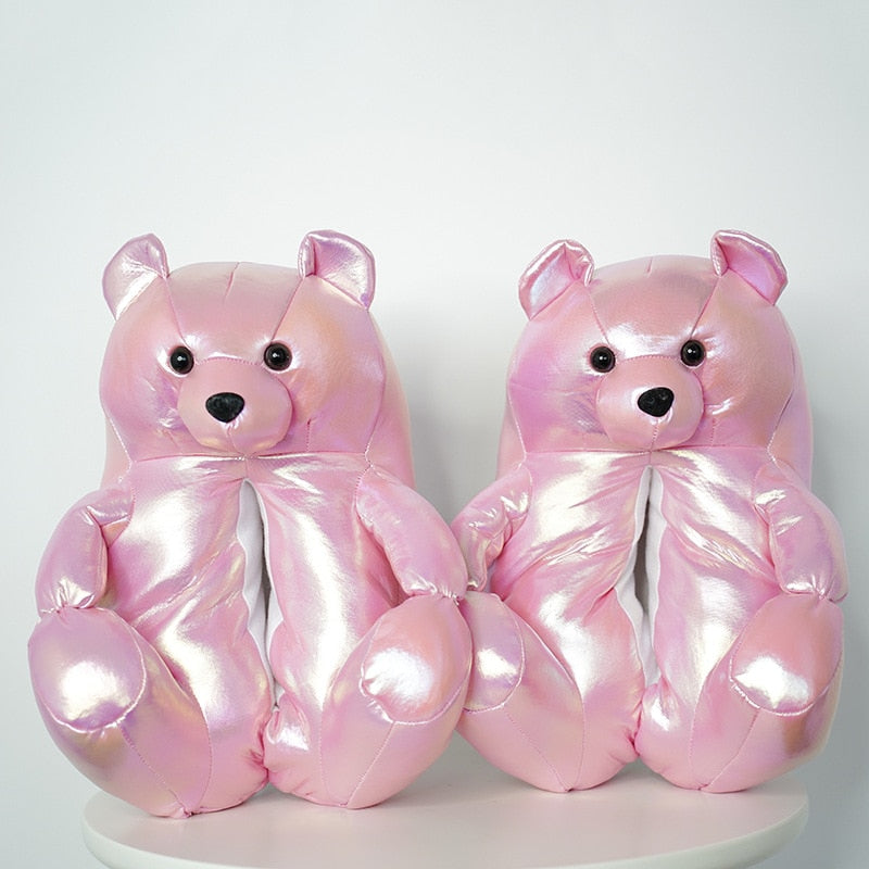 Teddy Bear Plush Slippers Cartoon