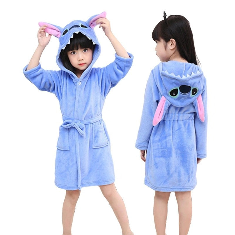 Children's unicorn bathrobe