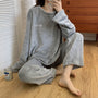 Bequemes Korallen-Fleece-Pyjama-Set | Warme 2-teilige Loungewear