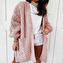 Übergroße gestrickte Jacke