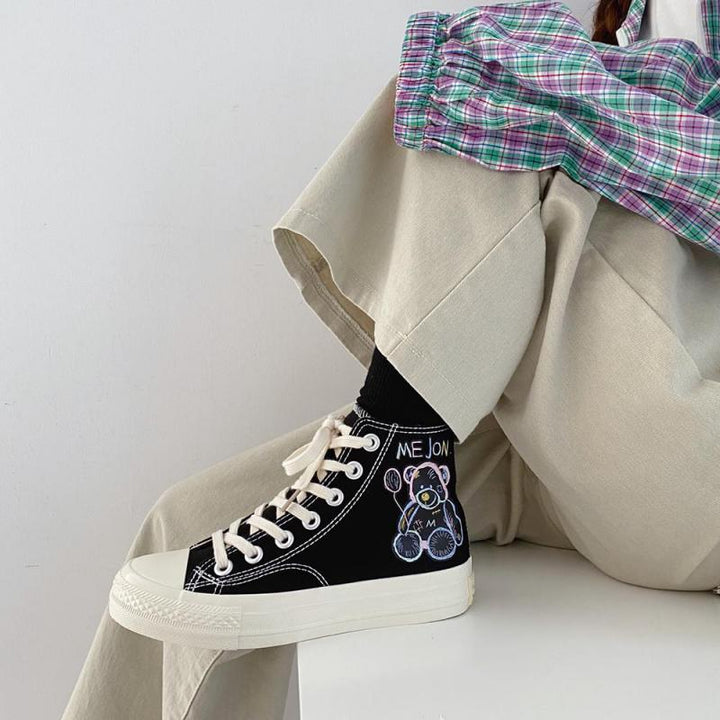 OtteliensSneaks I Hoher Canvas-Schuh Mit Aufdruck