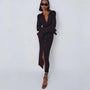 Elegantes Gestricktes Bodycon Kleid mit langen Ärmeln und enger Passform | Winter Freizeitkleidung