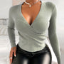 Aimeeshirt I Wickelpullover für Damen