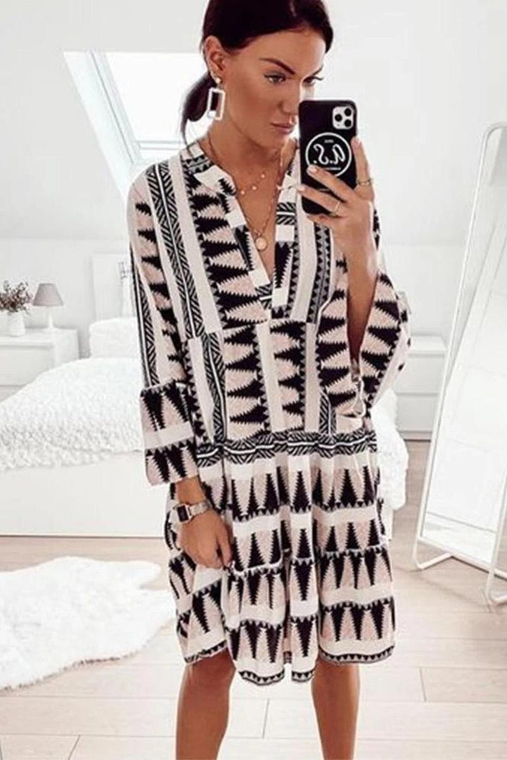 Geo Dress | Flare Jurk