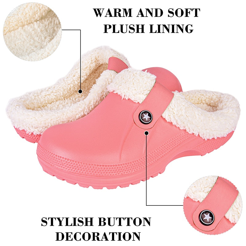 Waterproof Plush Home Shoes