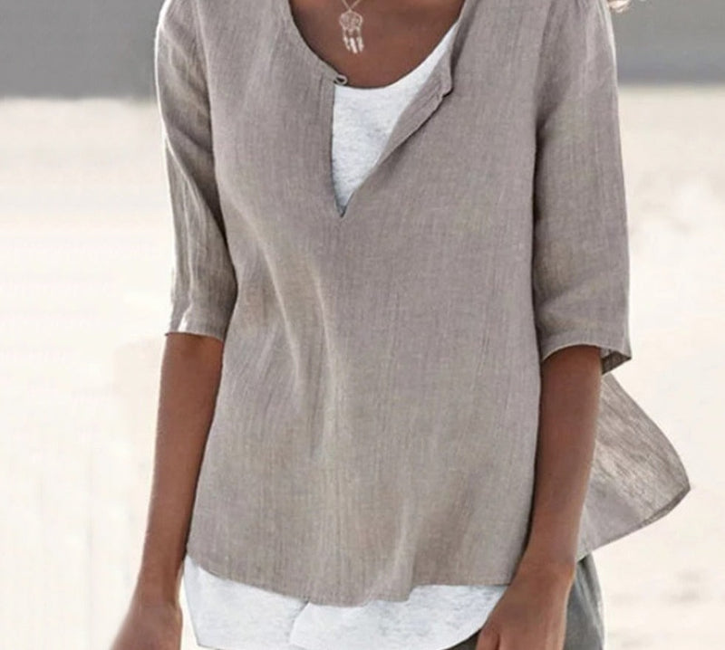 VeeTee™: V-hals Shirt Voor Dames