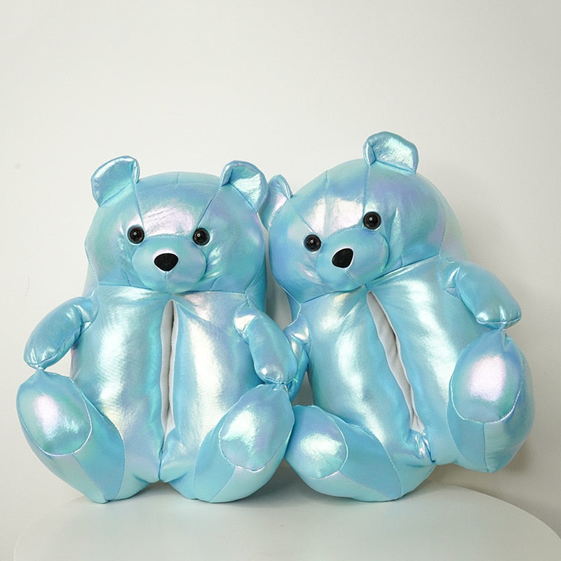 Teddy Bear Plush Slippers Cartoon