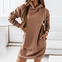 MegsKleid I Kleid mit langen Ärmeln und Kapuze für Damen