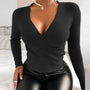 Aimeeshirt I Wickelpullover für Damen