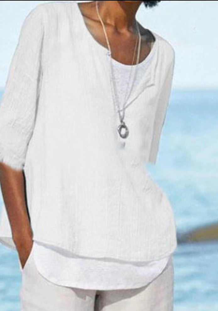 VeeTee™: V-hals Shirt Voor Dames