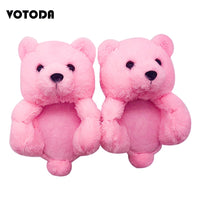 Teddy Bear Plush Slippers Cartoon