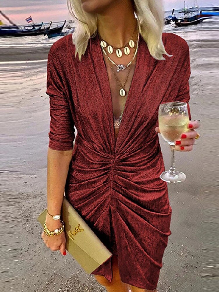 EleanorsDress I Jurk Met Diepe V-hals Voor Dames