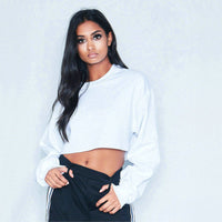 CrystalsShirt I Crop-Pullover für Damen