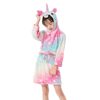 Children's unicorn bathrobe