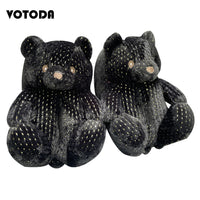 Teddy Bear Plush Slippers Cartoon
