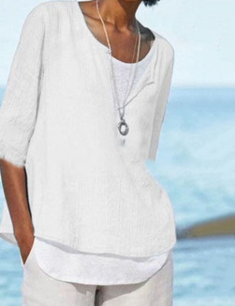 VeeTee™: V-hals Shirt Voor Dames