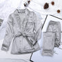 Samt-Pyjama Warm mit Langarm