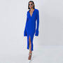 Elegantes Gestricktes Bodycon Kleid mit langen Ärmeln und enger Passform | Winter Freizeitkleidung