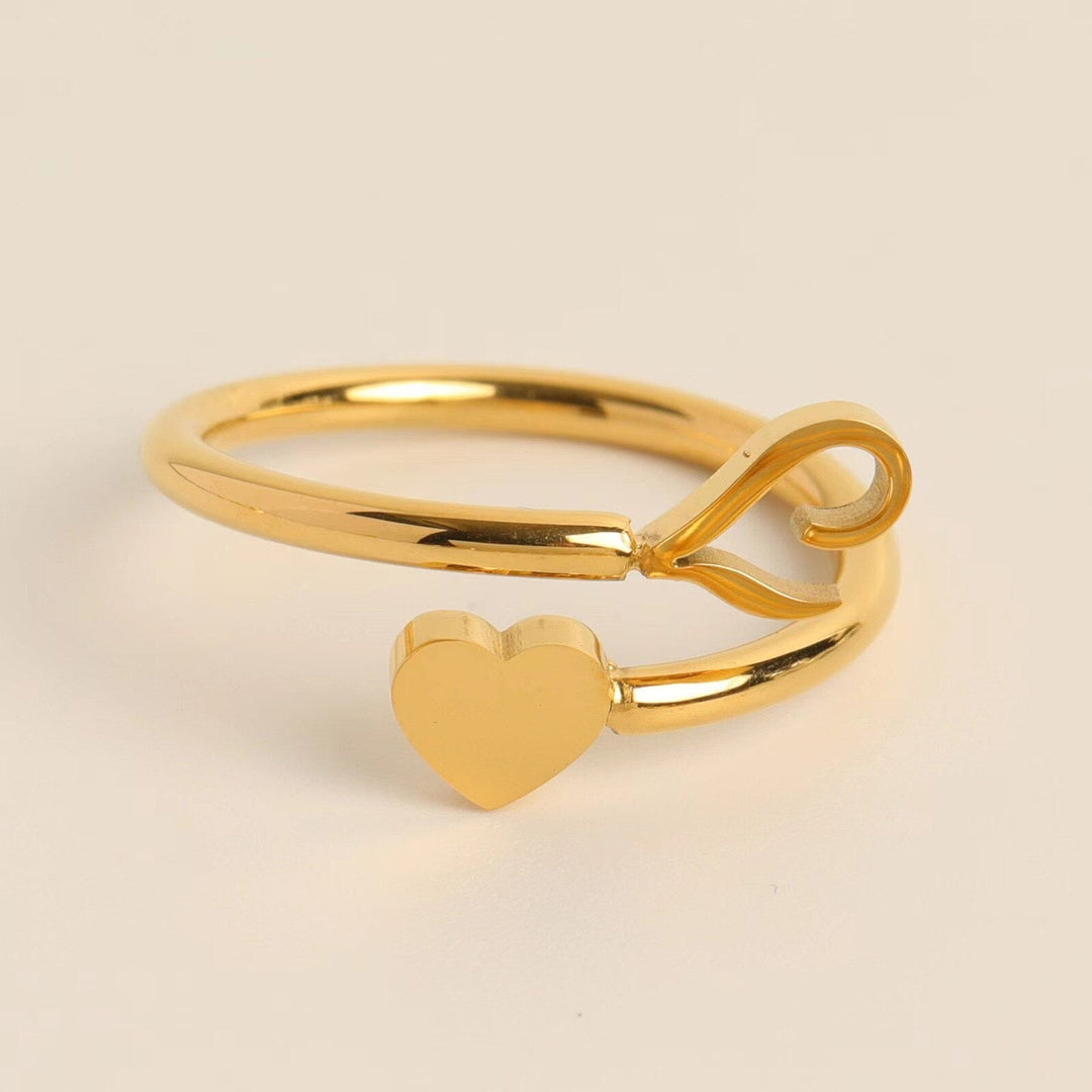 Initial Heart Ring | Letter Ring